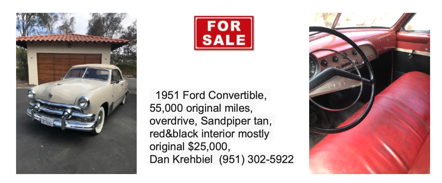 1951 Ford Convertible, Cream